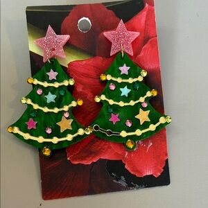 Festive Christmas Tree Earrings